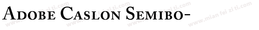 Adobe Caslon Semibo字体转换
